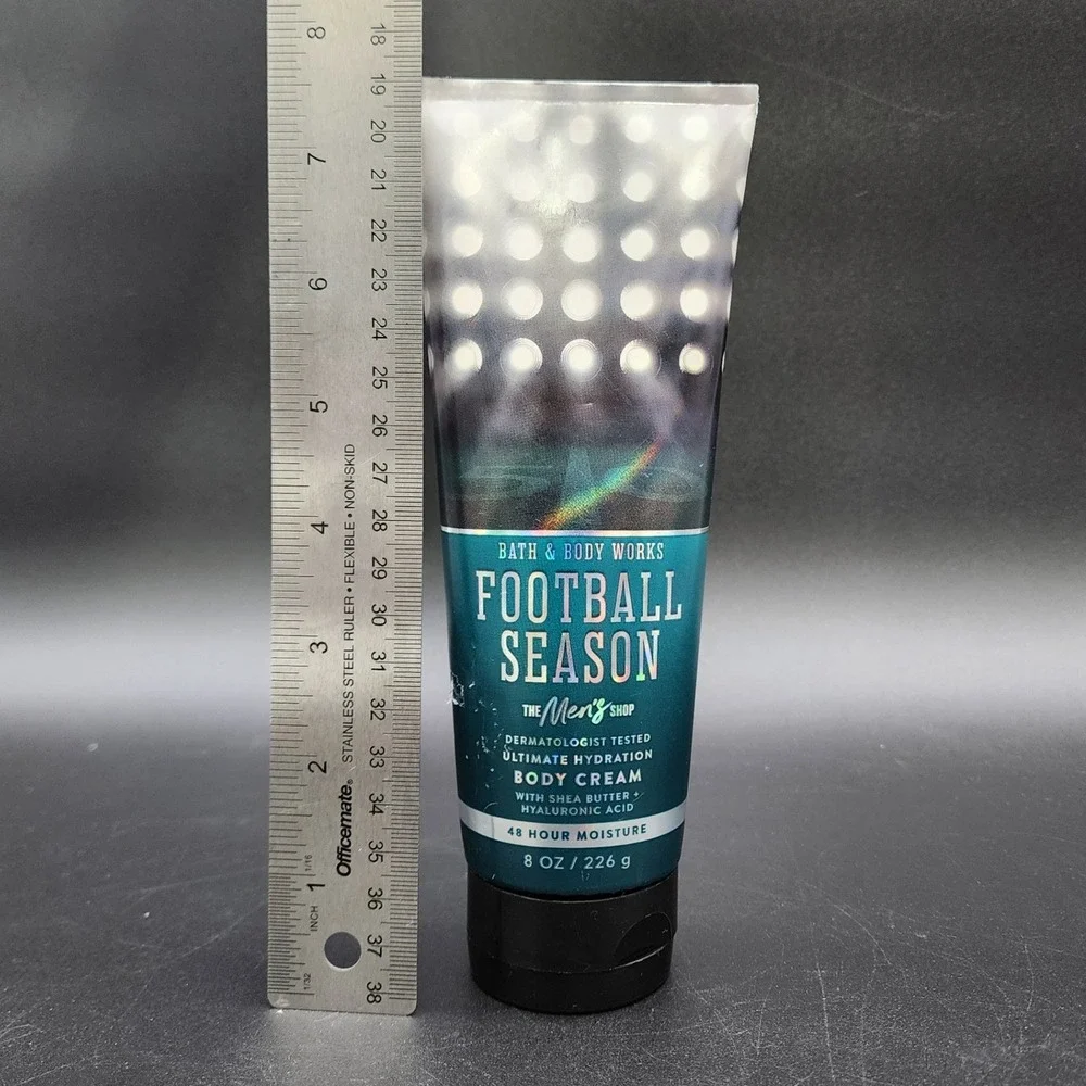 Bath Body Works 8oz Football Season Men Body Cream Citrus Sage Amber Moisturizer